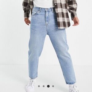 Pull & bear relaxed jeans in light blue